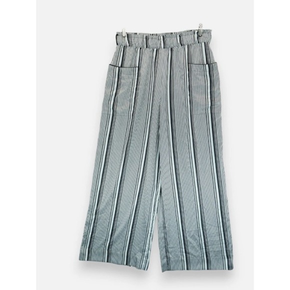 Victoria's Secret Pants - Victoria Secret‎ Silky Striped Wide Leg Lounge Pants Women's Large